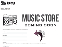 Tablet Screenshot of bemabemymusic.com